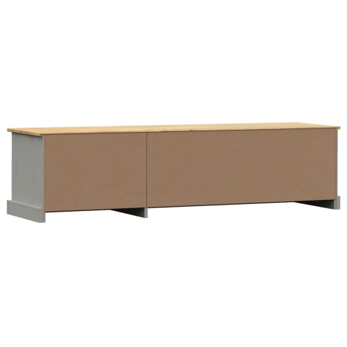 vidaXL TV Cabinet VIGO Grey 156x40x40 cm Solid Wood Pine