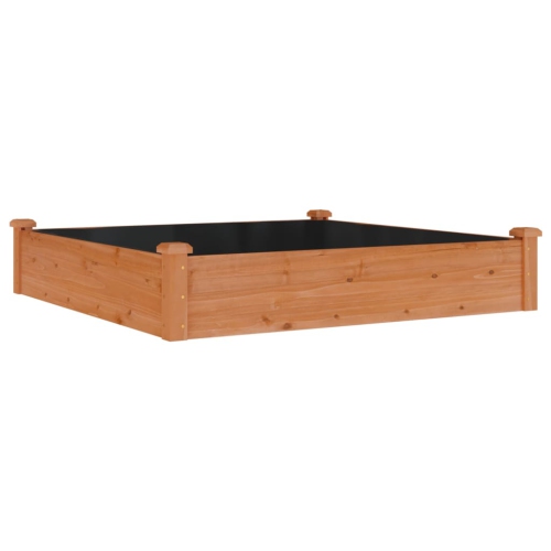 VIDAXL  Garden Raised Bed With Liner 120X120X25 Cm Solid Wood Fir In Brown