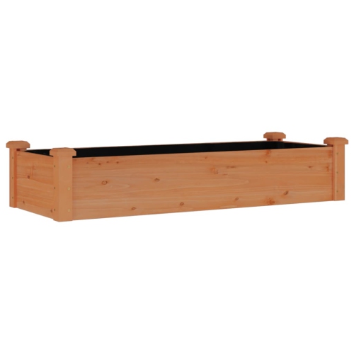 VIDAXL  Garden Raised Bed With Liner 120X45X25 Cm Solid Wood Fir In Brown