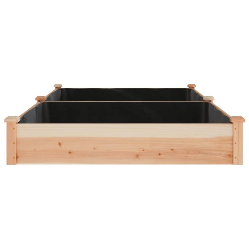 vidaXL Garden Raised Bed with Liner 240x120x25 cm Solid Wood Fir