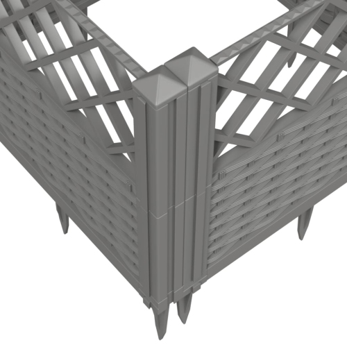 Jardinière de jardin vidaXL avec crochets gris clair 43,5x43,5x43,5&nbsp;cm PP