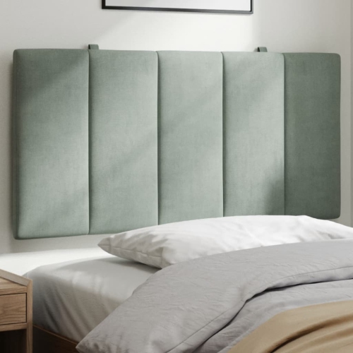 vidaXL Headboard Cushion "Hanko" Light Grey 100 cm Velvet