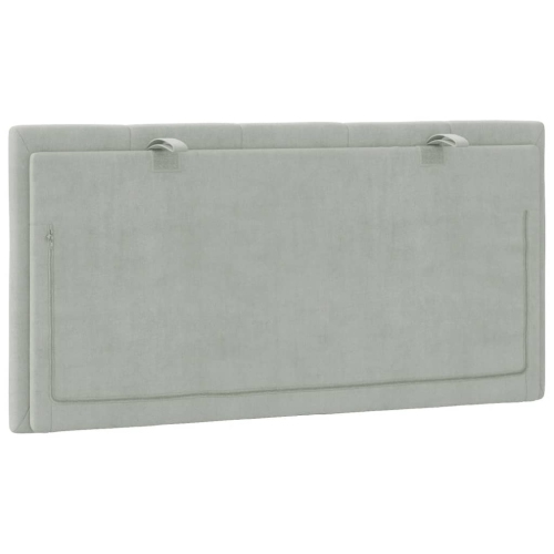 vidaXL Headboard Cushion "Hanko" Light Grey 100 cm Velvet