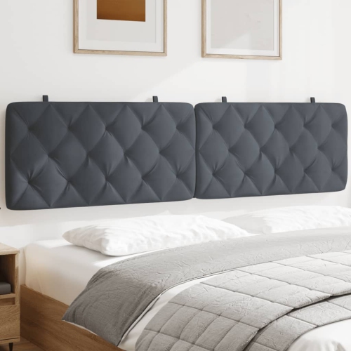 vidaXL Headboard Cushion Dark Grey 193 cm Velvet