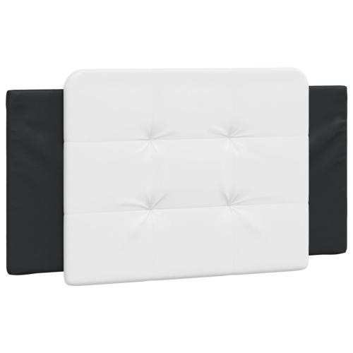 VIDAXL  Headboard Cushion Black And 100 Cm Faux Leather In White