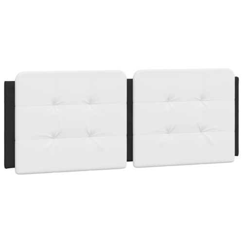 VIDAXL  Headboard Cushion And Black 137 Cm Faux Leather In White