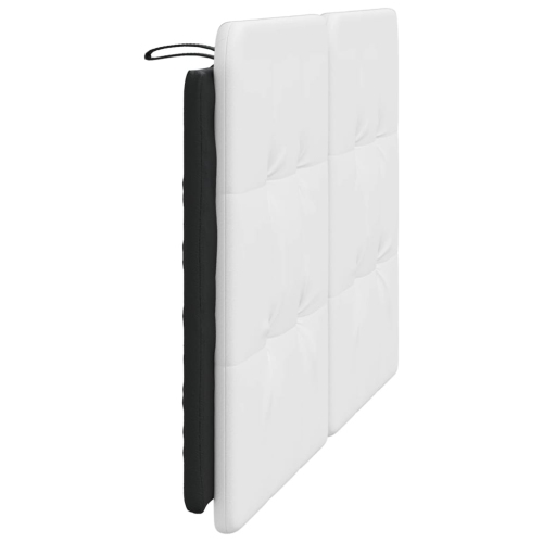 vidaXL Headboard Cushion "Zadar" White and Black 137 cm Faux Leather