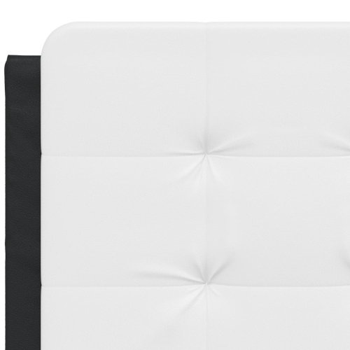 vidaXL Headboard Cushion "Zadar" White and Black 137 cm Faux Leather