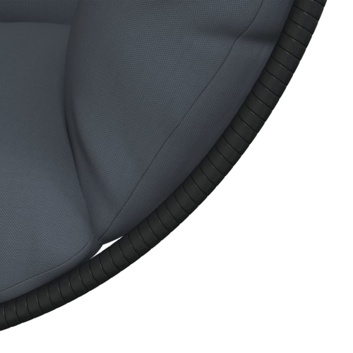 Chaise suspendue pour œufs vidaXL avec support en rotin anthracite et en acier