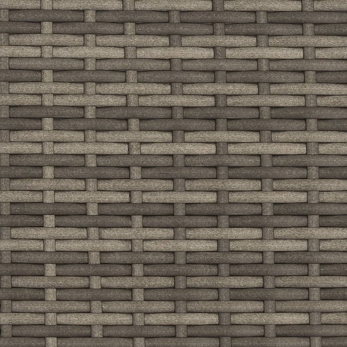 vidaXL Double Sun Lounger with Canopy and Cushions Grey Poly Rattan