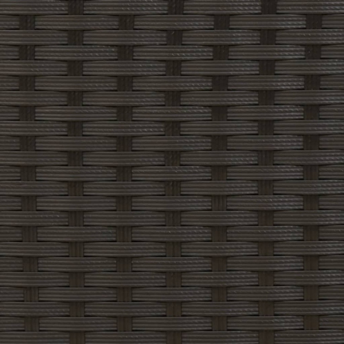 vidaXL Double Sun Lounger with Canopy and Cushions Black Poly Rattan