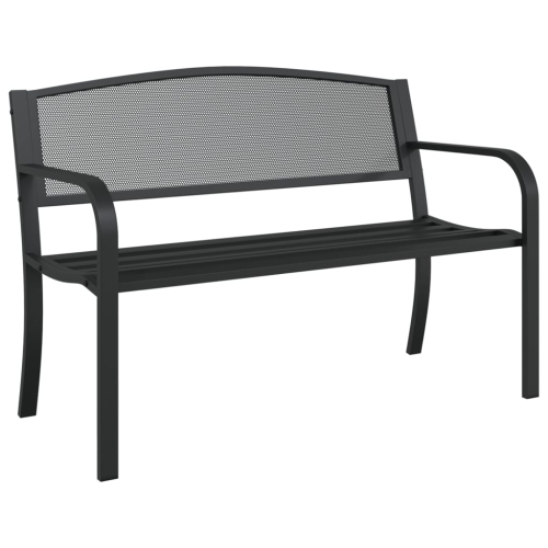 VIDAXL  Garden Bench 119 Cm Steel In Black