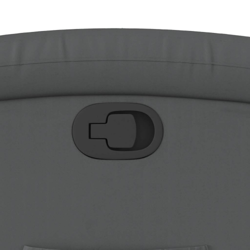 vidaXL Manual Recliner Chair, Adjustable Backrest/ Footrest, Gray Leather Reclining Sofa