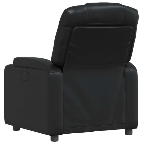 Fauteuil inclinable manuel vidaXL, dossier et repose-pieds réglables, cuir noir