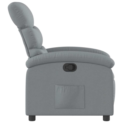 Fauteuil inclinable manuel vidaXL, dossier et repose-pieds réglables, canapé inclinable en tissu gris pâle