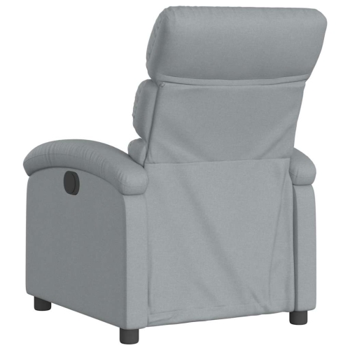 Fauteuil inclinable manuel vidaXL, dossier et repose-pieds réglables, canapé inclinable en tissu gris pâle