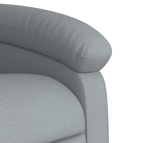 Fauteuil inclinable manuel vidaXL, dossier et repose-pieds réglables, canapé inclinable en tissu gris pâle