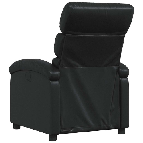 Fauteuil inclinable manuel vidaXL, dossier et repose-pieds réglables, canapé inclinable en cuir noir