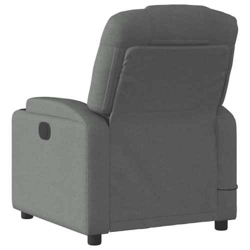 Fauteuil de massage inclinable électrique en tissu gris foncé vidaXL
