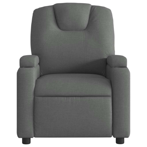 Fauteuil de massage inclinable électrique en tissu gris foncé vidaXL