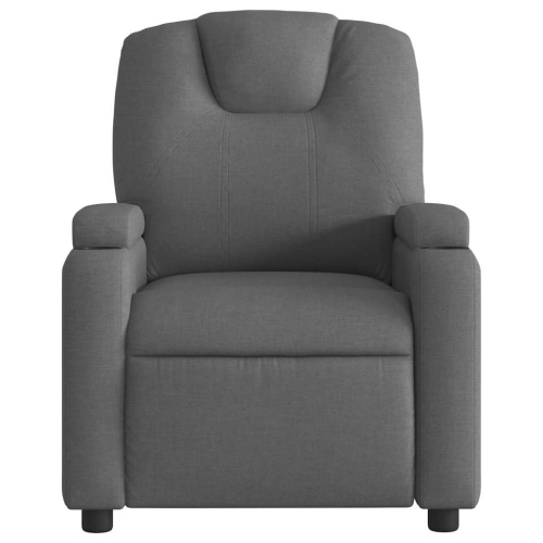 Fauteuil de massage inclinable électrique en tissu gris foncé vidaXL