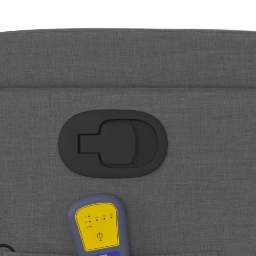 Fauteuil de massage inclinable en tissu gris foncé vidaXL