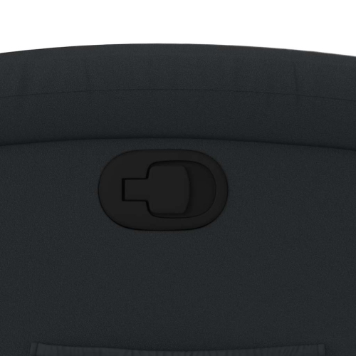 vidaXL Manual Recliner Chair, Adjustable Backrest/ Footrest, Black Real Leather