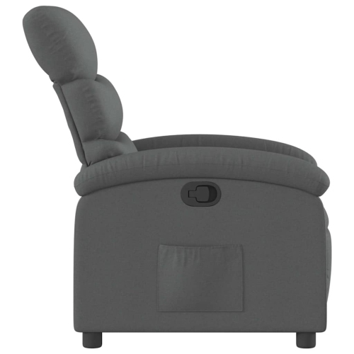 vidaXL Manual Recliner Chair, Adjustable Backrest/ Footrest, Dark Gray Fabric Reclining Sofa