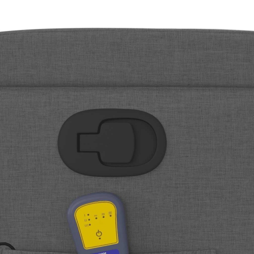 Fauteuil de massage inclinable en tissu gris foncé vidaXL