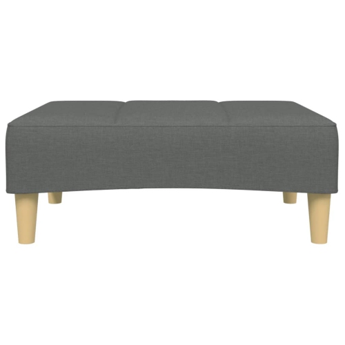 vidaXL 2-Seater Sofa Bed with Footstool Dark Grey Fabric