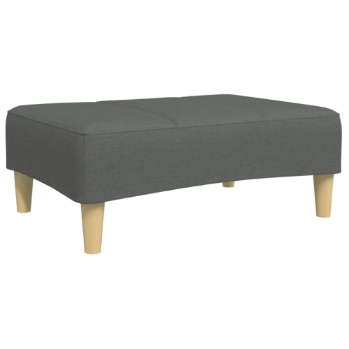 vidaXL 2-Seater Sofa Bed with Footstool Dark Grey Fabric