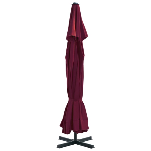 Parasol de jardin avec poteau en aluminium 500&nbsp;cm rouge Bordeaux vidaXL