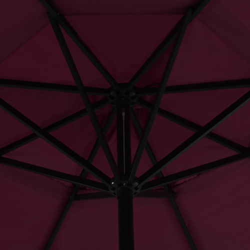 Parasol de jardin avec poteau en aluminium 500&nbsp;cm rouge Bordeaux vidaXL