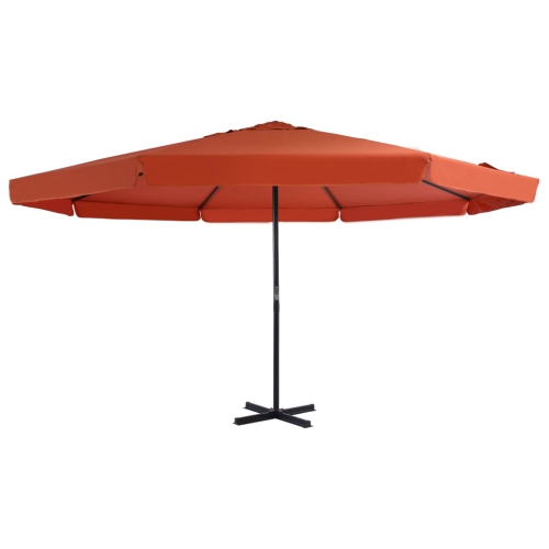 vidaXL Garden Parasol with Aluminium Pole 500 cm Terracotta