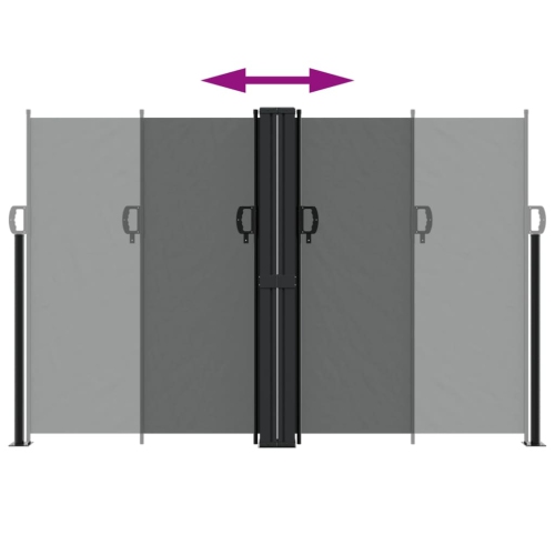 vidaXL Retractable Side Awning Anthracite 160x1200 cm