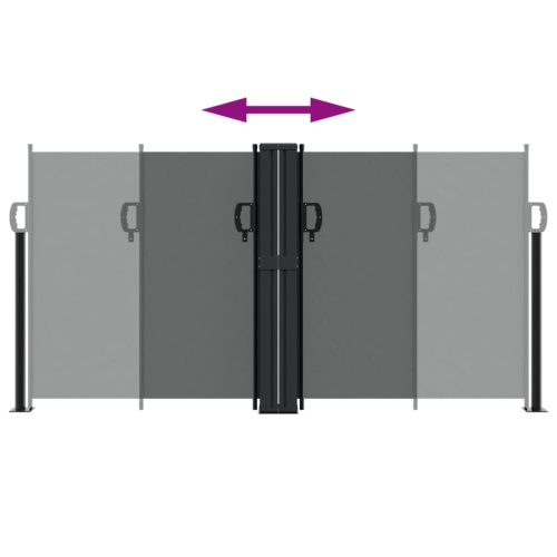 vidaXL Retractable Side Awning Anthracite 120x600 cm