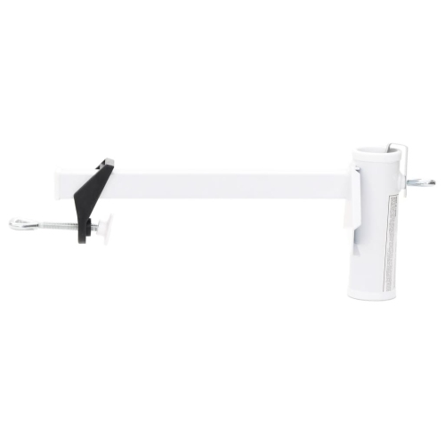 vidaXL Umbrella Clamp for Balcony White 38 mm Steel