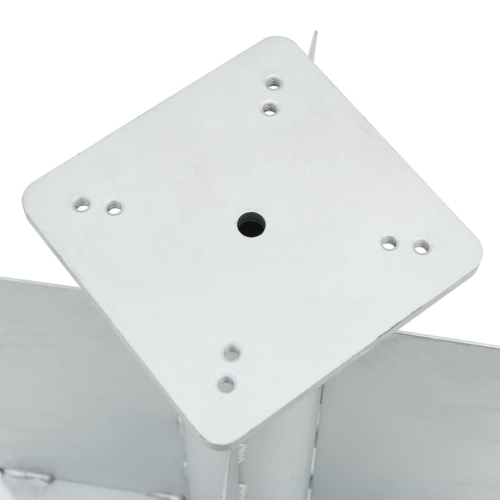 vidaXL In-Ground Parasol Base Silver 27.5x27.5x45 cm Steel