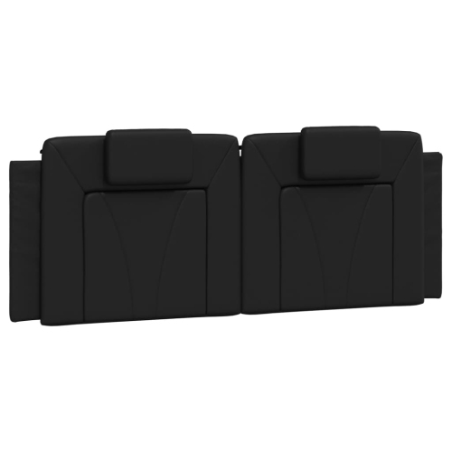 Cadre de lit vidaXL «&nbsp;Viana&nbsp;» sans matelas en similicuir noir 137&nbsp;po 190&nbsp;cm