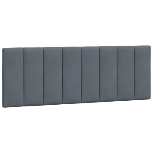 Cadre de lit vidaXL sans matelas «&nbsp;Hanko&nbsp;» Gris foncé velours 190&nbsp;cm de 137&nbsp;po