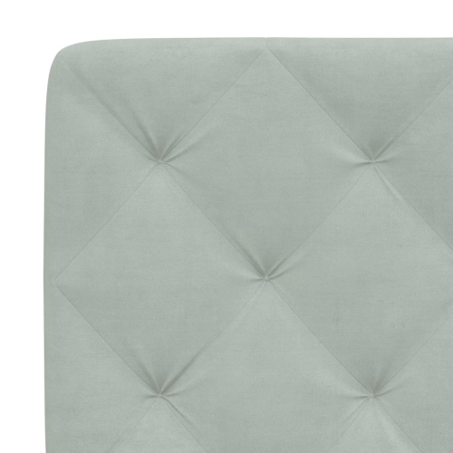 Cadre de lit vidaXL sans matelas gris pâle 152 x velours 203&nbsp;cm