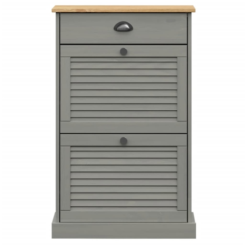 vidaXL Shoe Cabinet VIGO 60x35x96 cm Grey Solid Wood Pine