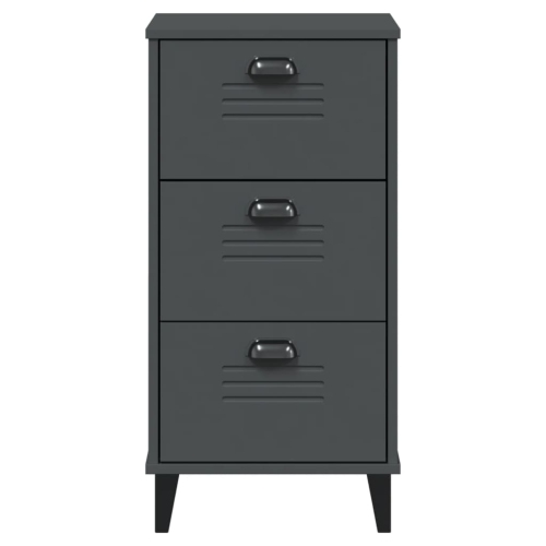 vidaXL Bedside Cabinet VIKEN Anthracite Grey Engineered Wood