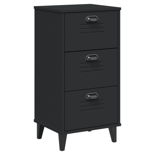 VIDAXL  Bedside Cabinet Viken Black Engineered Wood