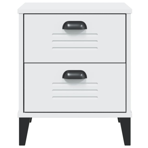 vidaXL Bedside Cabinet VIKEN White Engineered Wood