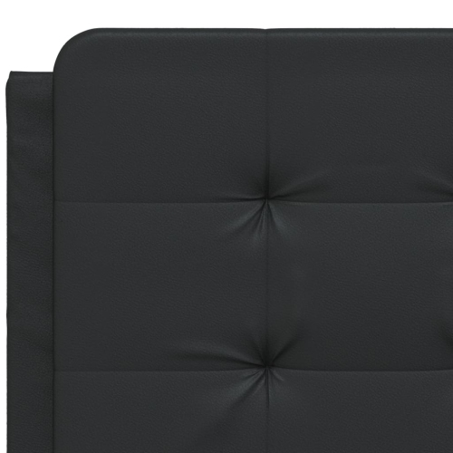 Cadre de lit vidaXL sans matelas « Zadar » Noir 137 lignes Similicuir 190 cm