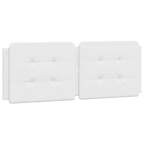 Cadre de lit vidaXL sans matelas «&nbsp;Zadar&nbsp;» Blanc 137 lignes en similicuir 190&nbsp;cm