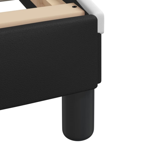 vidaXL Bed Frame without Mattress "Zadar" Black and White 193x203 cm Faux Leather