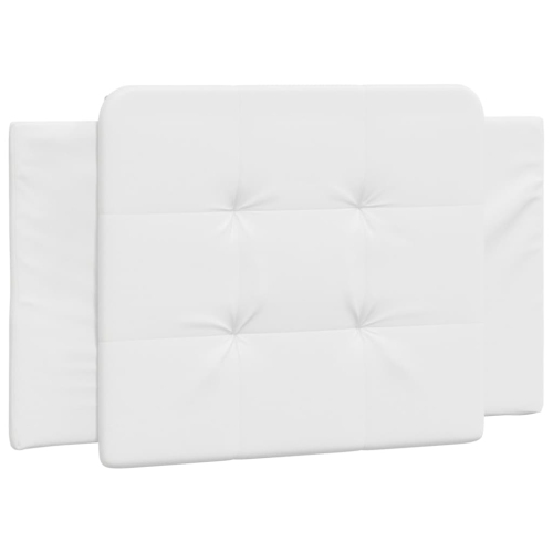 Cadre de lit vidaXL sans matelas «&nbsp;Zadar&nbsp;» Blanc 100 lignes en similicuir 203&nbsp;cm