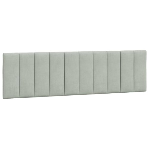 VidaXL Cadre de lit sans matelas «&nbsp;Hanko&nbsp;» Gris pâle 183 en velours 213&nbsp;cm
